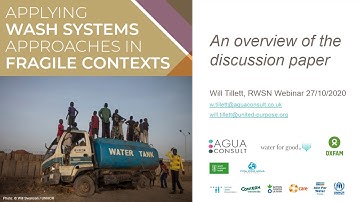 Applying WASH systems approaches in fragile contexts