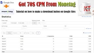 Tips and Tricks Direct Link Monetag or Propeller Ads using Google Site