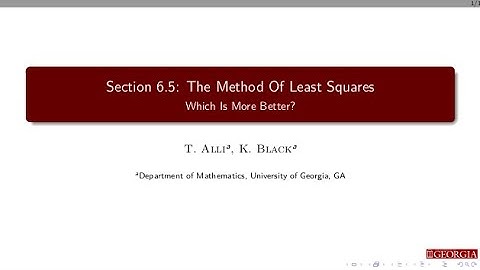 6.5: Linear Least Squares Fit - Part 2 of 2