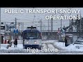 Riga public transport | Snow Storm | December 2021