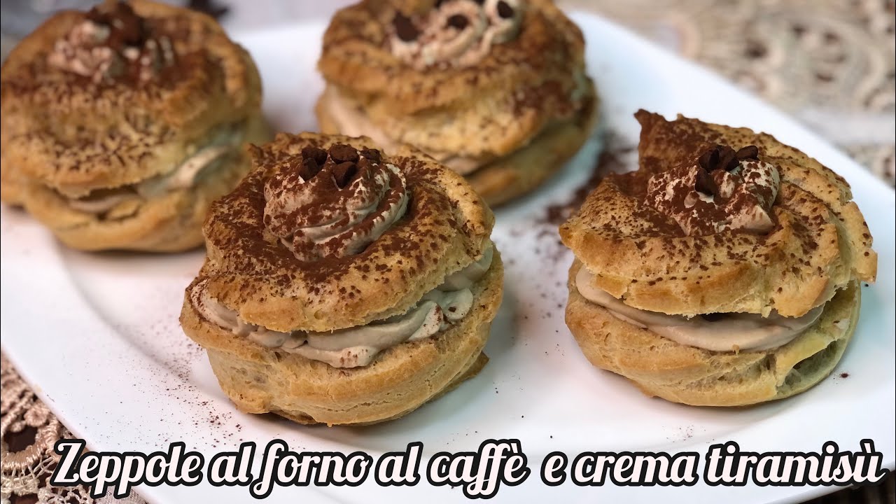 ЛЕГКАЯ И ПУХЛАЯ! Zeppole di San Giuseppe с кофе и кремом Tiramisu!