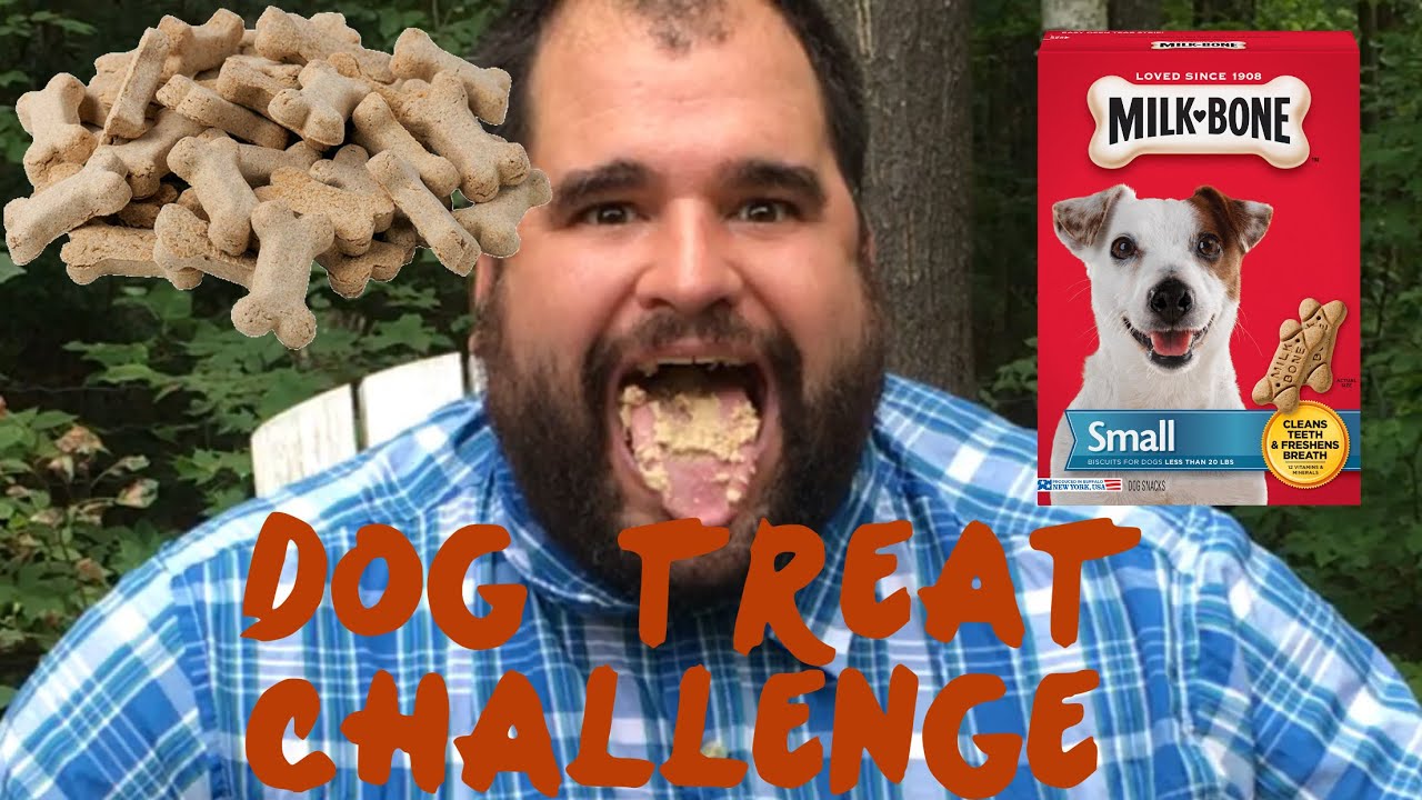 Eating a box of milk bone dog treats CHALLENGE!!! Dog food challenge