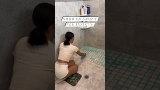 SHOWER GROUT CLEANING #cleaningmotivation #cleaninghacks #cleanwithme #cleaning