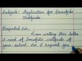 How to write Bonafide certificate Application // Letter writing in Cursive