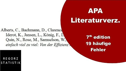 Wie sieht ein Literaturverzeichnis nach APA aus?