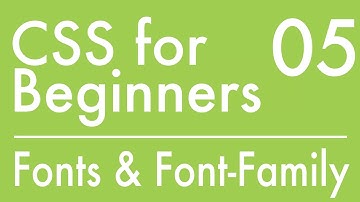 Basics Of CSS - Tutorial5 - Styling Your Fonts, backup fonts and font-family