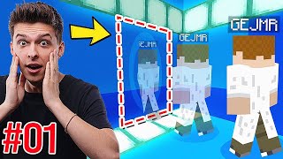 GEJMRE TA STĚNA JE LEŽ! 👀 | Coop Minecraft Puzzle 1/2