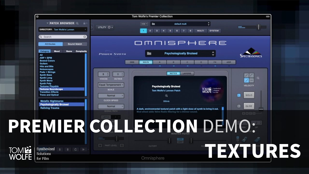 Tom Wolfe's Premier Collection - Textures (Cinematic Synth Presets)