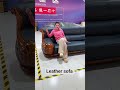 One-piece full-length long leather sofa. #sofafurniture #sofa #sofaset