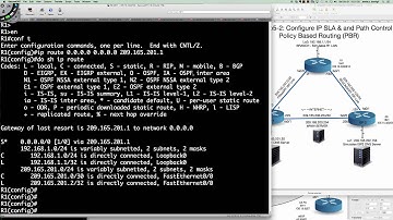 Fall 2015 - CTS265-840 (Week #7 - 10.12.2015) - Lab 5-2 - IP SLA/Path Control (NetAcad)
