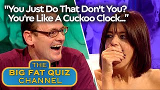 Sean Lock Finds Claudia Winkleman&#39;s Outbursts Hilarious | Big Fat Quiz of the Year 2008