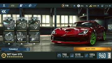 NFS No Limits : First Tuned Car - SRT Viper GTS!