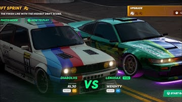 Drift sprint race vs Diabolvs, Static Shift Racing Gameplay