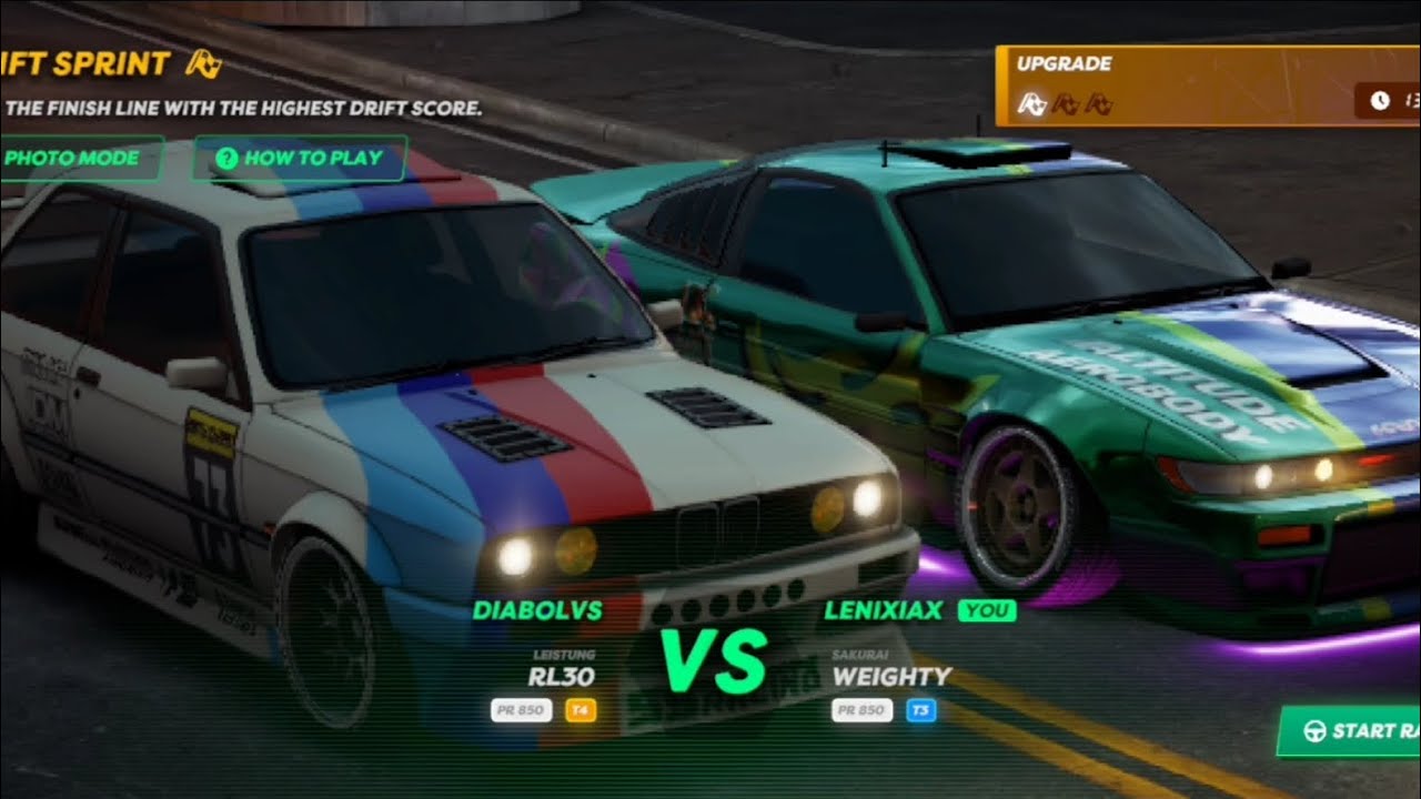 Drift sprint race vs Diabolvs, Static Shift Racing Gameplay