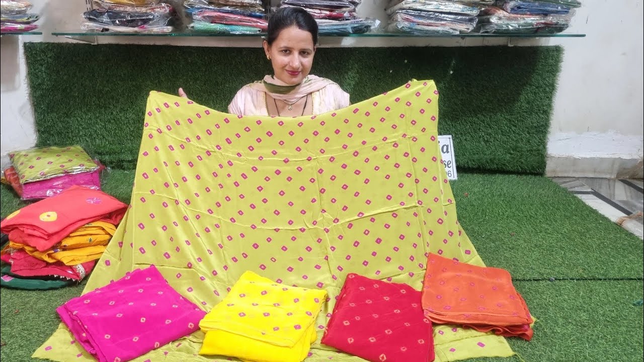 क्रेप बन्धेज 🥳 फुल डिमांडिंग सूट 👌 एक बार जिसने ले लिया बार बार लोगे ☎️ 7988909096# trending #latest