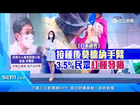 接種後發現「莫德納手臂」約3.5%人紅腫發癢｜三立新聞網 SETN.com