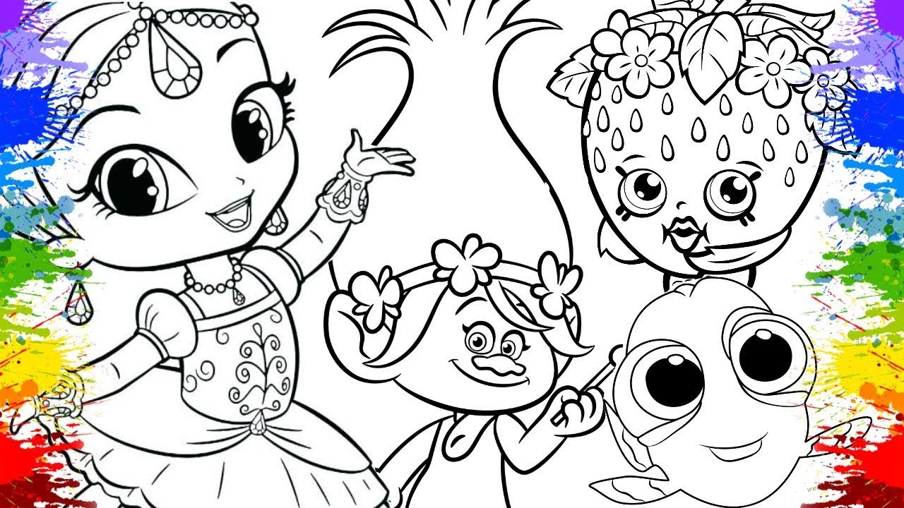 Desenholandia Pintando POPPY TROLLS 2 em Português, Desenhos Animados para  Crianças