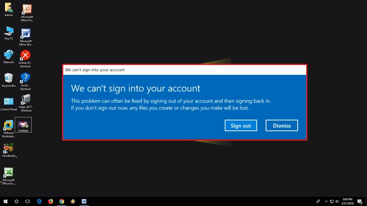 cant log in windows 10