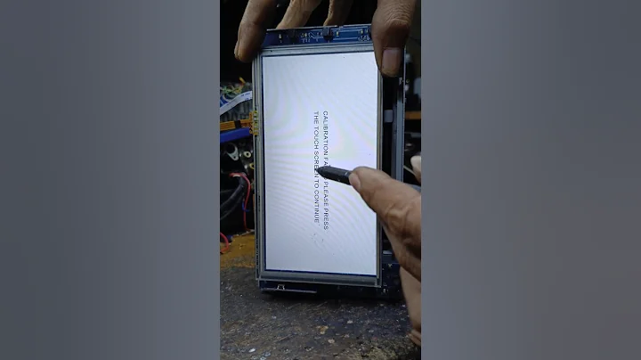 after replacing the touchscreen he calibrated it #tips #touchscreen #repair #tech