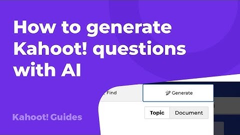 How to generate Kahoot! questions with AI