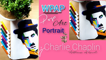 Charlie Chaplin Pop Art Portrait || WPAP Art || Arthouse of komal