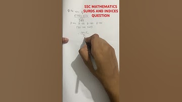 SSC MATHEMATICS SURDS AND INDICES QUESTION #ssc #surds_indices #governmentjobs #sscmaths #exam