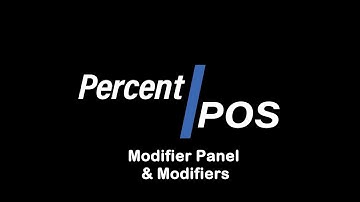 Modifier Panel & Modifiers | Percent POS | Restaurant
