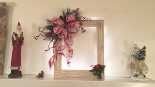 Annie Sloan Chalk Painted Frame Christmas Wreath DIY Process