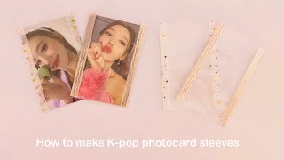 making DIY photocard holders ໒꒱ ‧₊˚ diy kpop pc holder keychain + deco 🐇🪻  aesthetic diy ˗ˏˋ ♡ ˎˊ˗ 