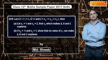 Q19. Let a ⃗=i ̂+j ̂+k ̂, b ⃗=i ̂ and c ⃗=c_1 i ̂+c_2 j ̂+c_3 k ̂, then...