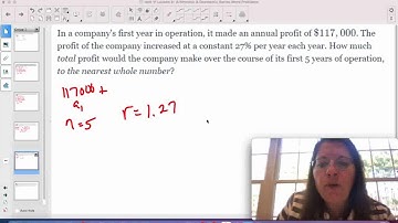 Alg. 2: Unit 11 Lesson 8:  Arithmetic & Geometric Series Word Problems