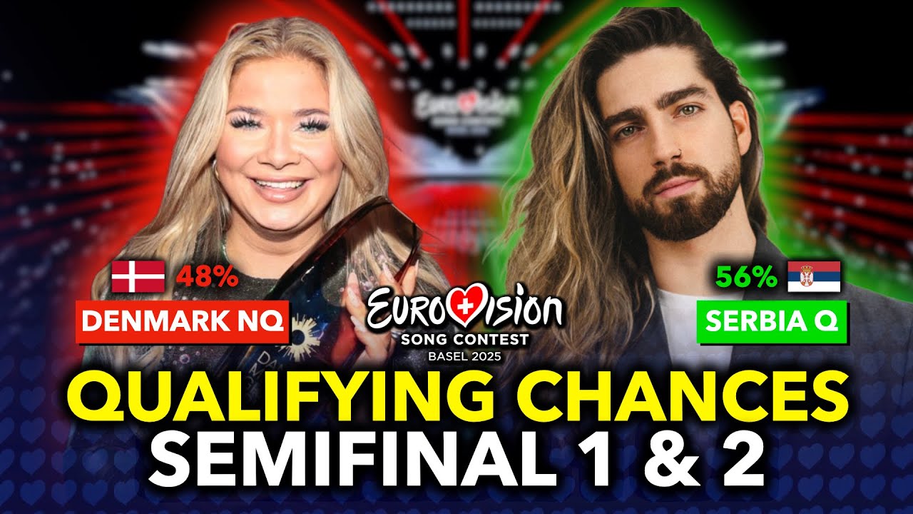 Eurovision 2025 QUALIFYING CHANCES from Semifinal 1 & 2 | Betting Odds Prediction