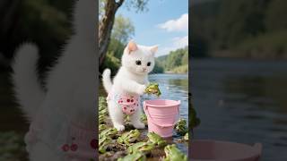 Dad Cat Ate Frog And Turned Into A Monster Mom Cat Fought To Save Him