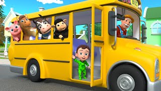 Wheels On The Bus Song - Baby Animals songs - Nursery Rhymes & Kids Songs