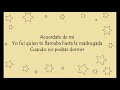 Matisse - Acuérdate de Mí (Acústico) Letra