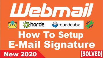 How to setup email signature on webmail  roundcube