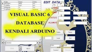 Visual basic 6 (VB 6) Database Ms Access Control Arduino
