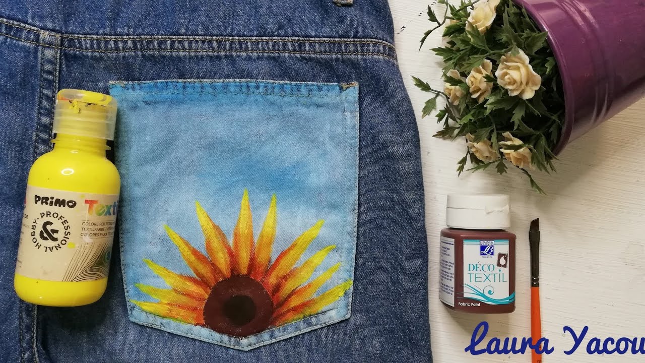 رسم علي القماش سهل للمبتدئين وتجديد اللبس القديم