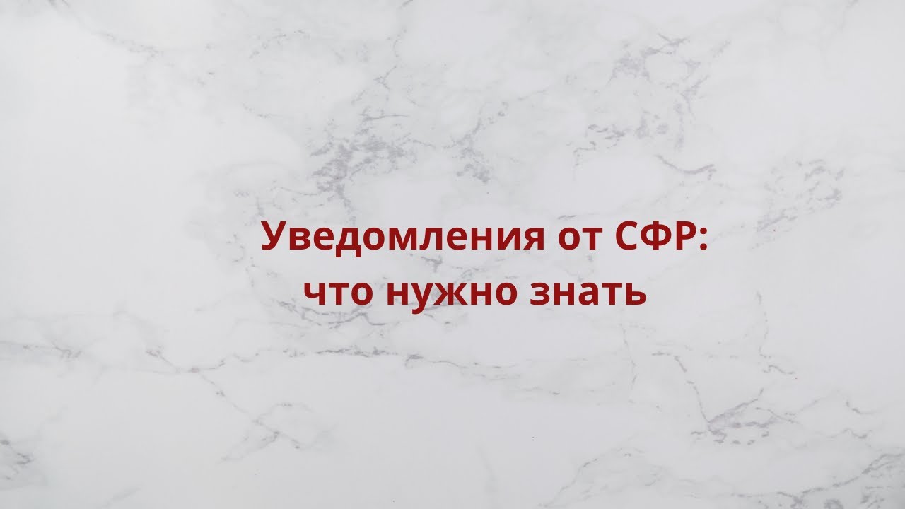 Уведомления от СФР: что нужно знать