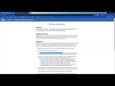 CSE111 w02 Prove Intro