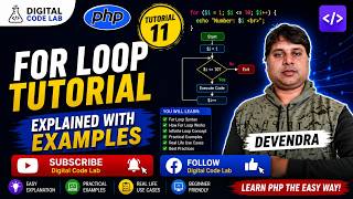 🔥 PHP For Loop Explained | PHP Tutorial #11 | Learn PHP Programming for Beginners