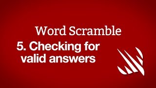 Checking for valid answers – Word Scramble, part 5 screenshot 5