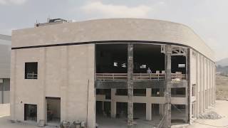 Drone footage of the construction of the Biblical Museum of Natural History&#39;s new home