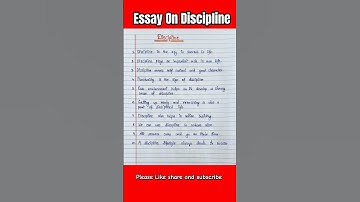 10 Lines On Discipline In English/Discipline Essay In English/Essay On Discipline/Discipline Essay
