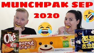 Korean Gummy Cookie? The Weirdest Snack Ever?  Watch us try it! MunchPak September 2020 by Matt and Jenn Try The World 196 views 3 years ago 19 minutes