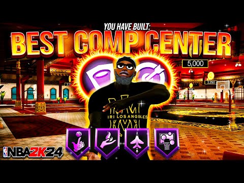 NEW BEST CENTER BUILD IS THE BEST CENTER BUILD IN NBA2K24 CURRENT GEN! BEST STAGE CENTER BUILD 2K24!