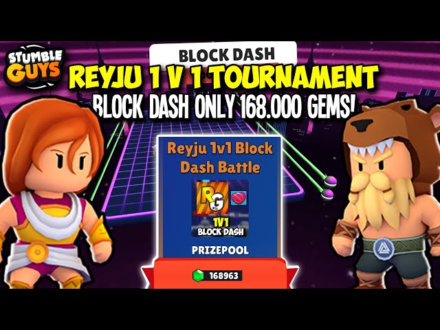 STUMBLE GUYS - REYJU Tournament LAVA SLIDE BLOCK DASH BATTLE 198.000 GEMS!  