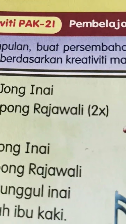 lagu Jong Jong inai Buku sejarah tahun 4 muka surat 150