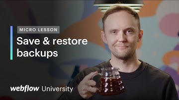 Micro Lesson #4: Create critical design backups — Webflow University