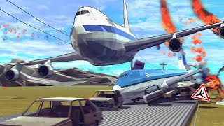 Emergency Landings On The Road - Airplane Crashes & Unplanned Landings! Besiege plane crash